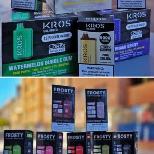 30unid VAPERS Descartables FROSTY 10.000 puff 5%nic Variados